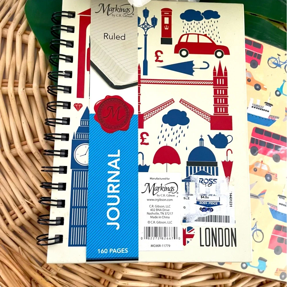 Markings by C.R. Gibson London/NYC  Reversible Journal & set of 2 notebooks NWT